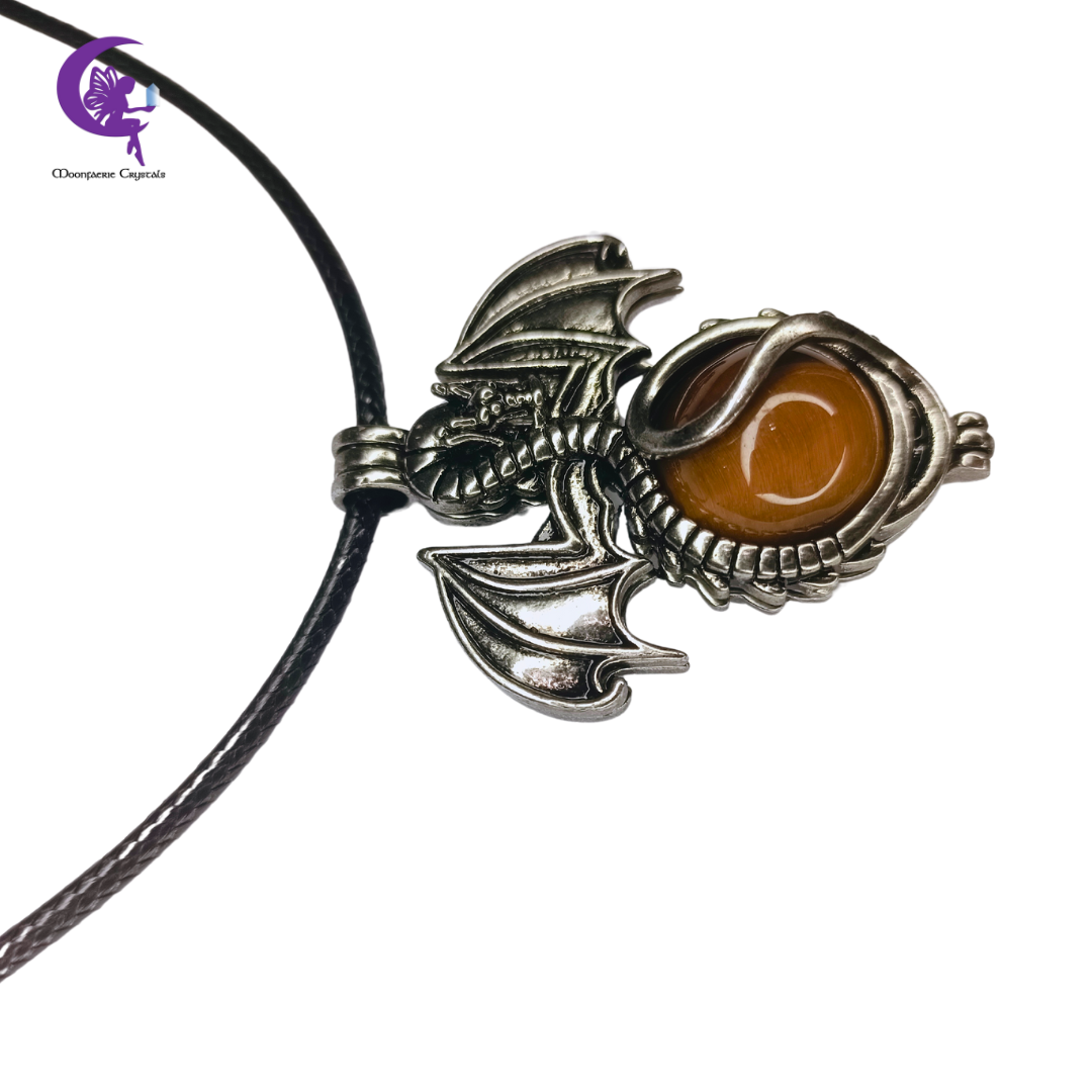 Mystical Dragonlore Tiger's Eye Guardian Necklace