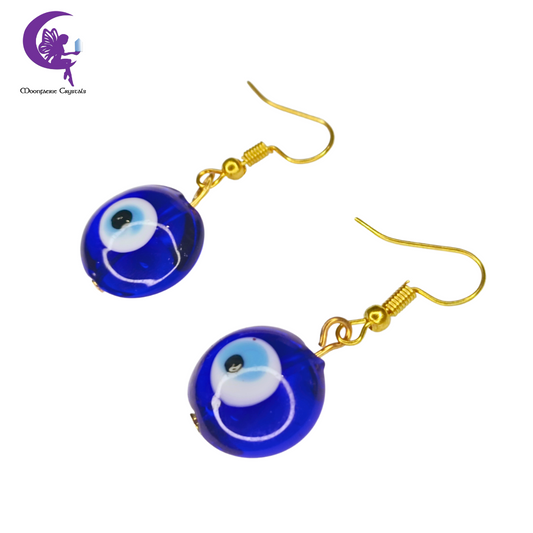 Evil Eye Lampwork Dangling Earrings