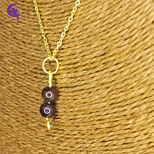 Minimalist Garnet Gem Necklace