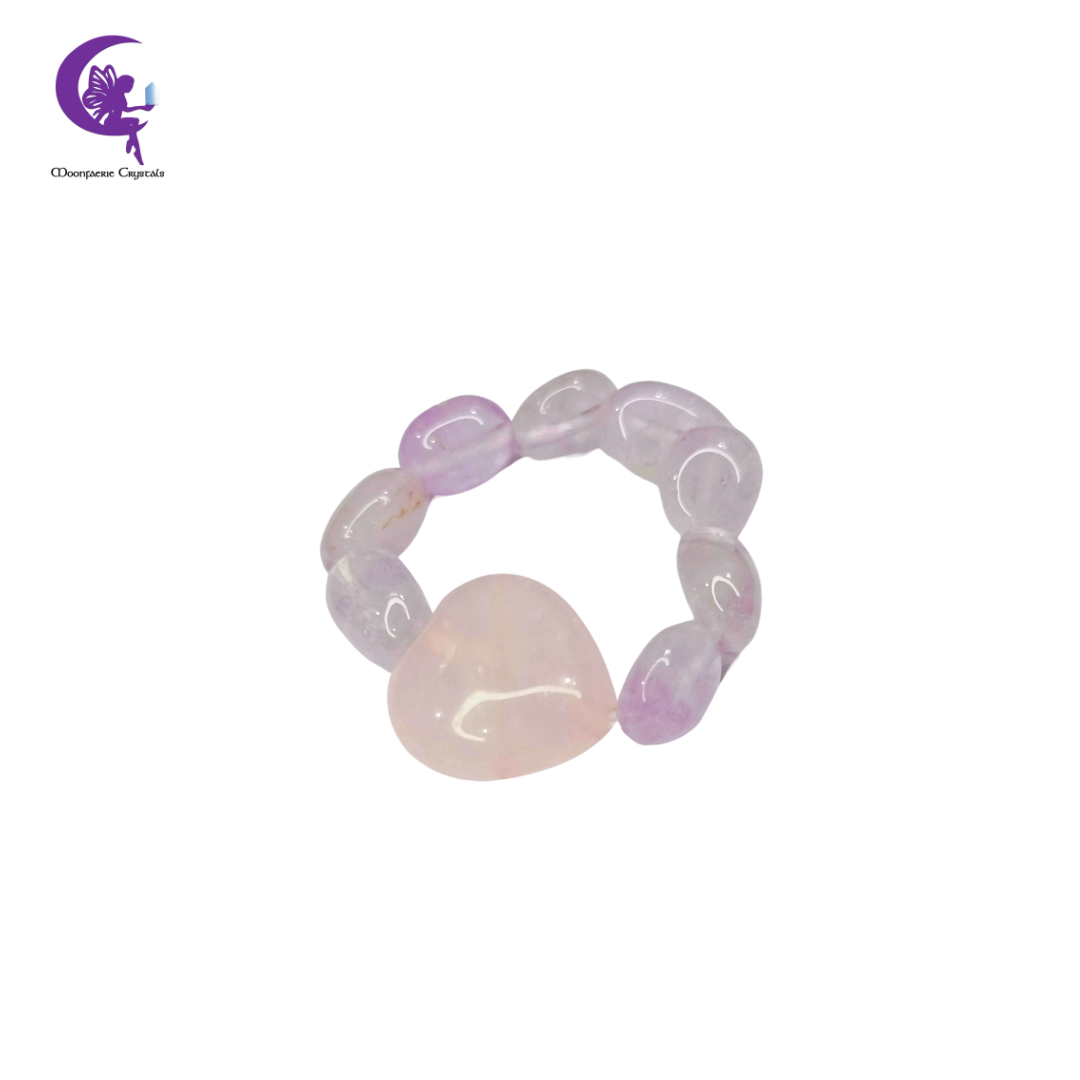 Lavender Jade Sweetheart Ring