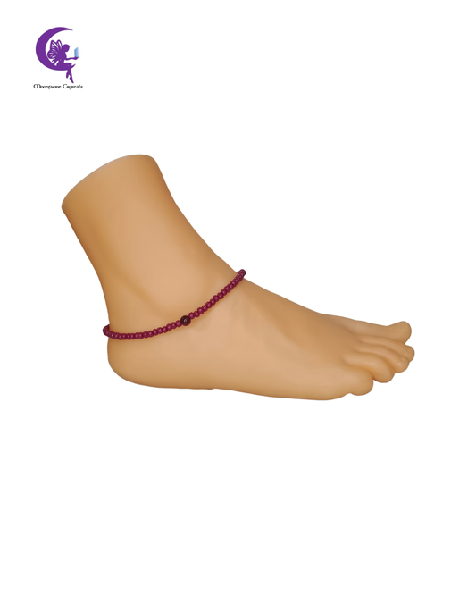 Rose Tiger’s Eye Heart & Power Anklet