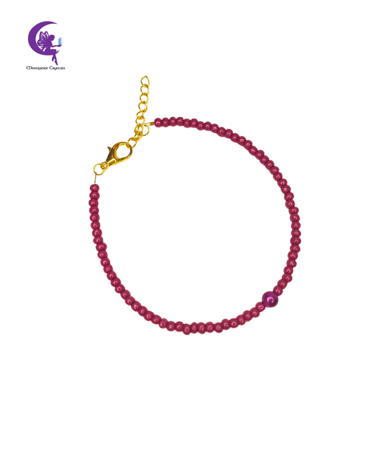 Rose Tiger’s Eye Heart & Power Anklet