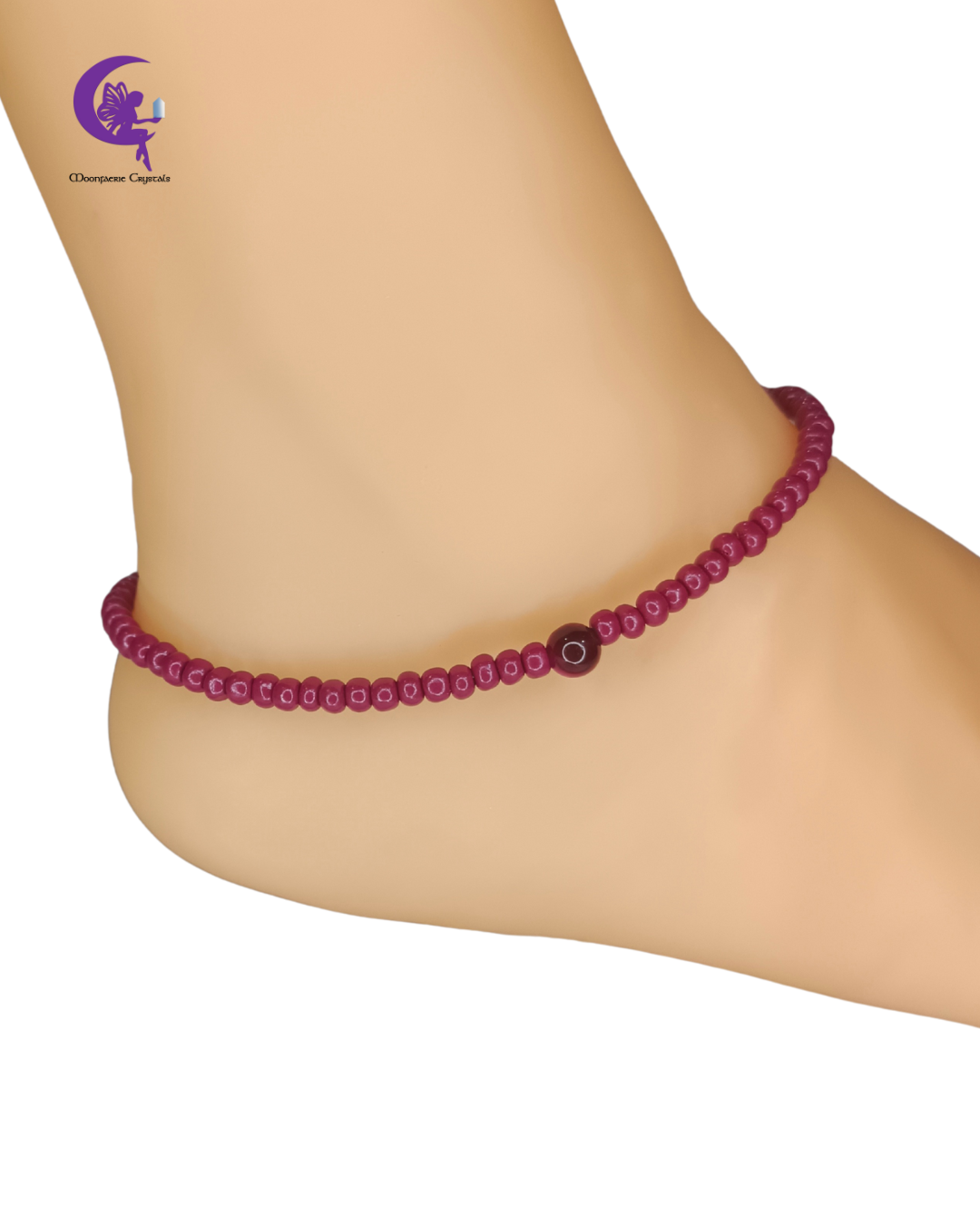 Rose Tiger’s Eye Heart & Power Anklet