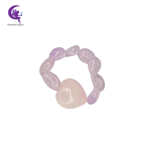 Lavender Jade Sweetheart Ring