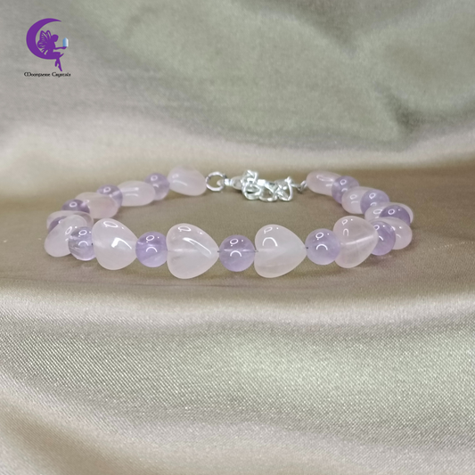 Infinite Love Anklet - Rose Quartz & Amethyst