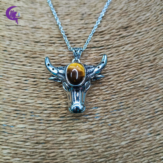 The Warrior Bull – Tiger’s Eye Necklace