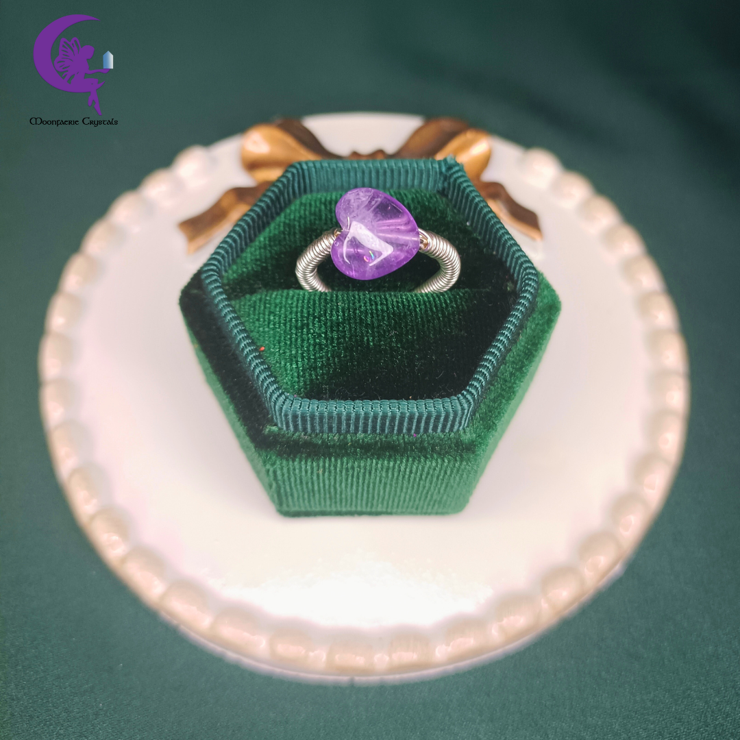 Amethyst Heart Ring