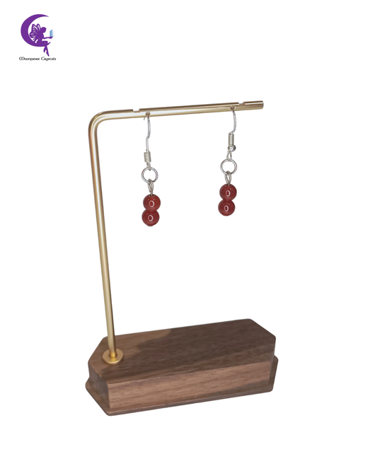 Carnelian Cherry Pop Earrings