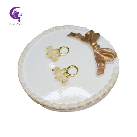 Triple Citrine Leverback Earrings — 3x Wealth, Joy, and Manifestation