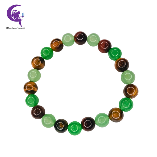 Green Aventurine & Tiger’s Eye Duo – Money Magnet & Confidence Booster