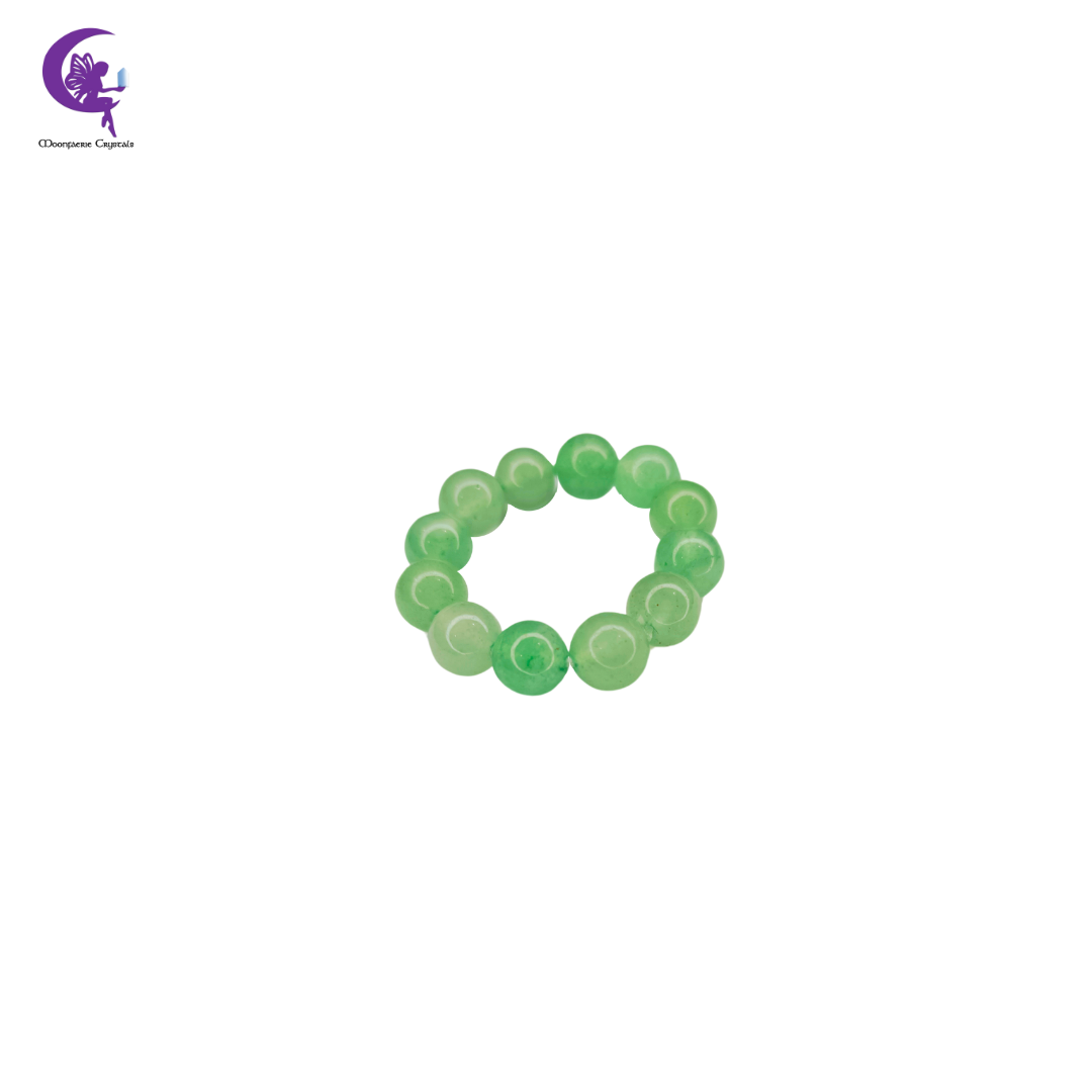 Green Aventurine Beaded Ring