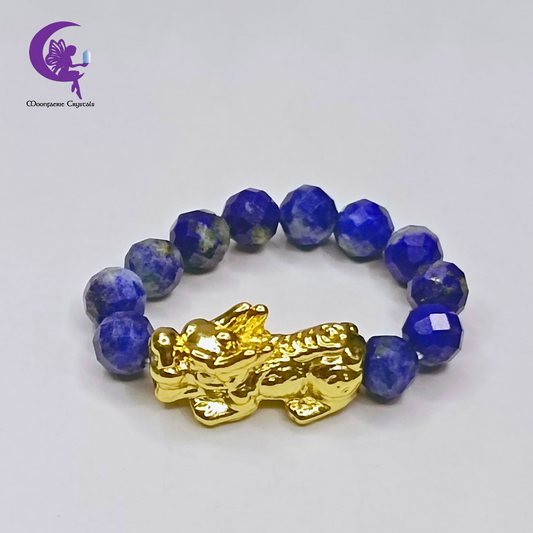 Moonfaerie Pharaoh’s Fortune Guardian Lapis Lazuli & Pi Xiu Ring