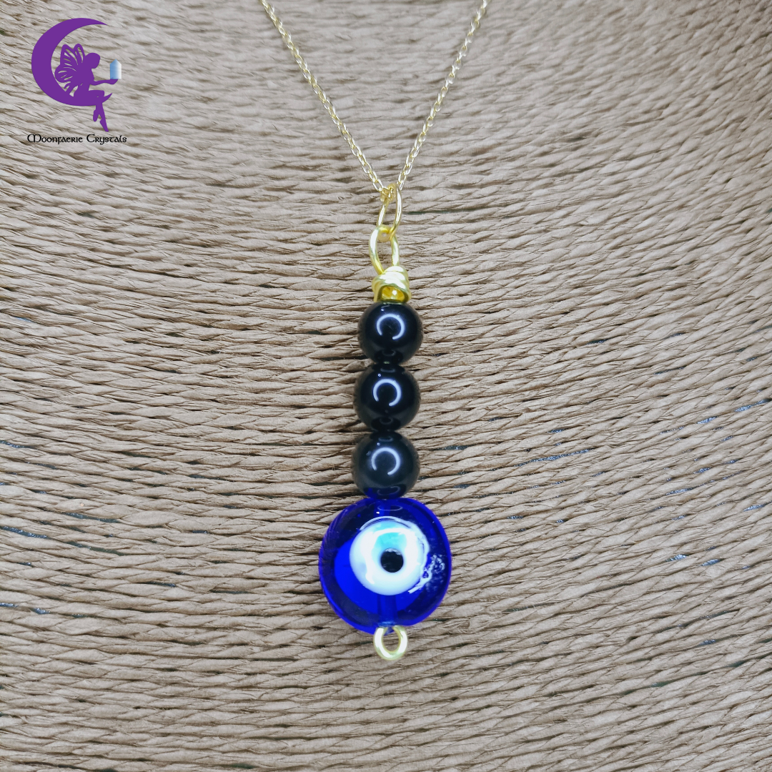 Obsidian Eye of Protection Necklace