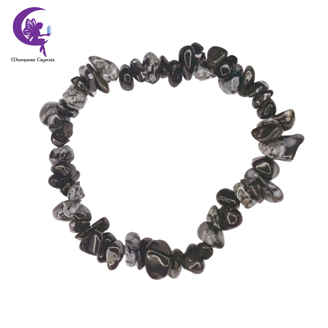 Snowflake Obsidian Bracelet