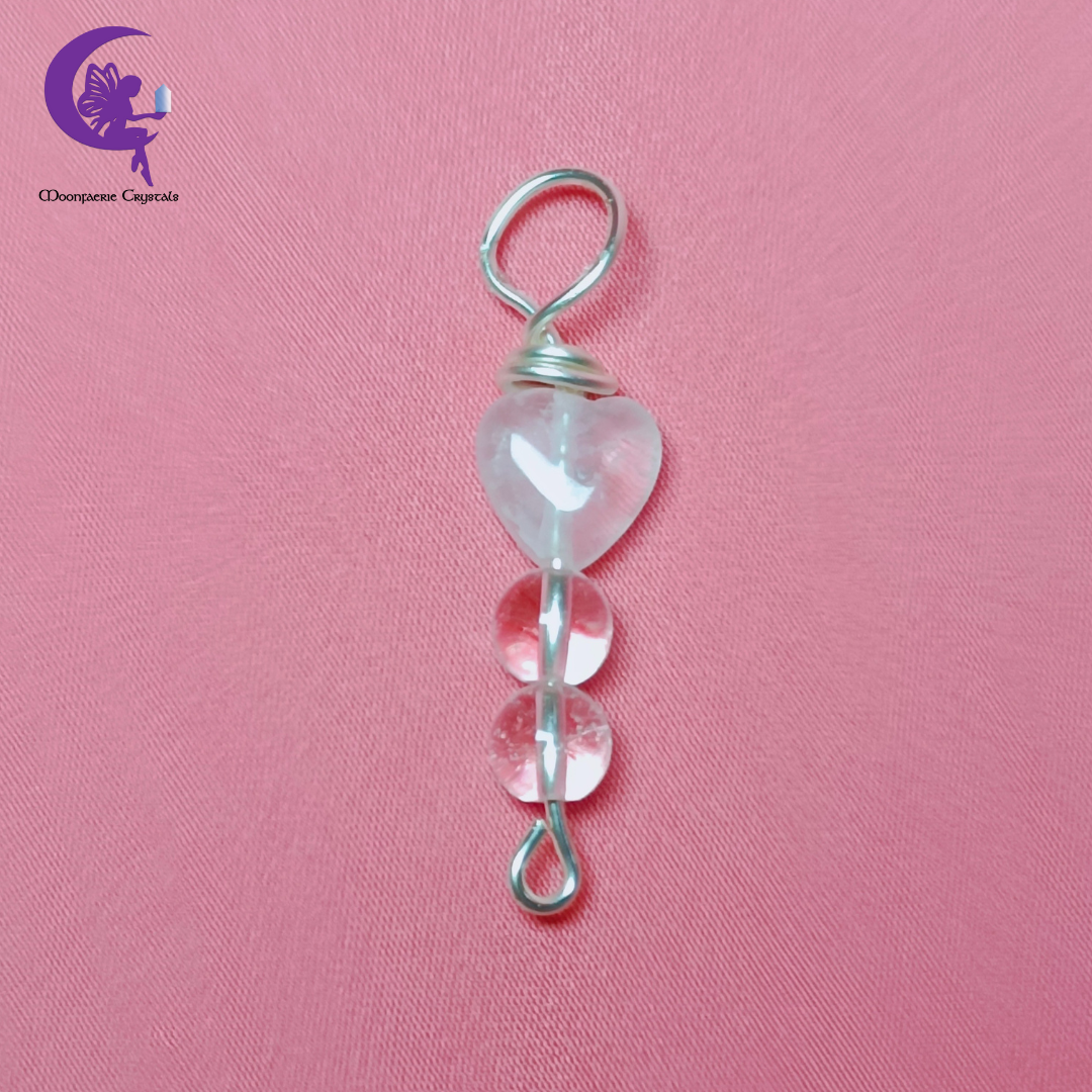 Clear Quartz Sailor Moon Wand Pendant