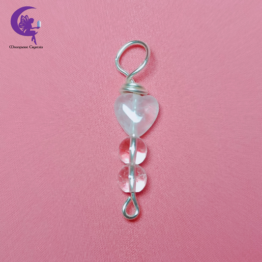 Clear Quartz Sailor Moon Wand Pendant