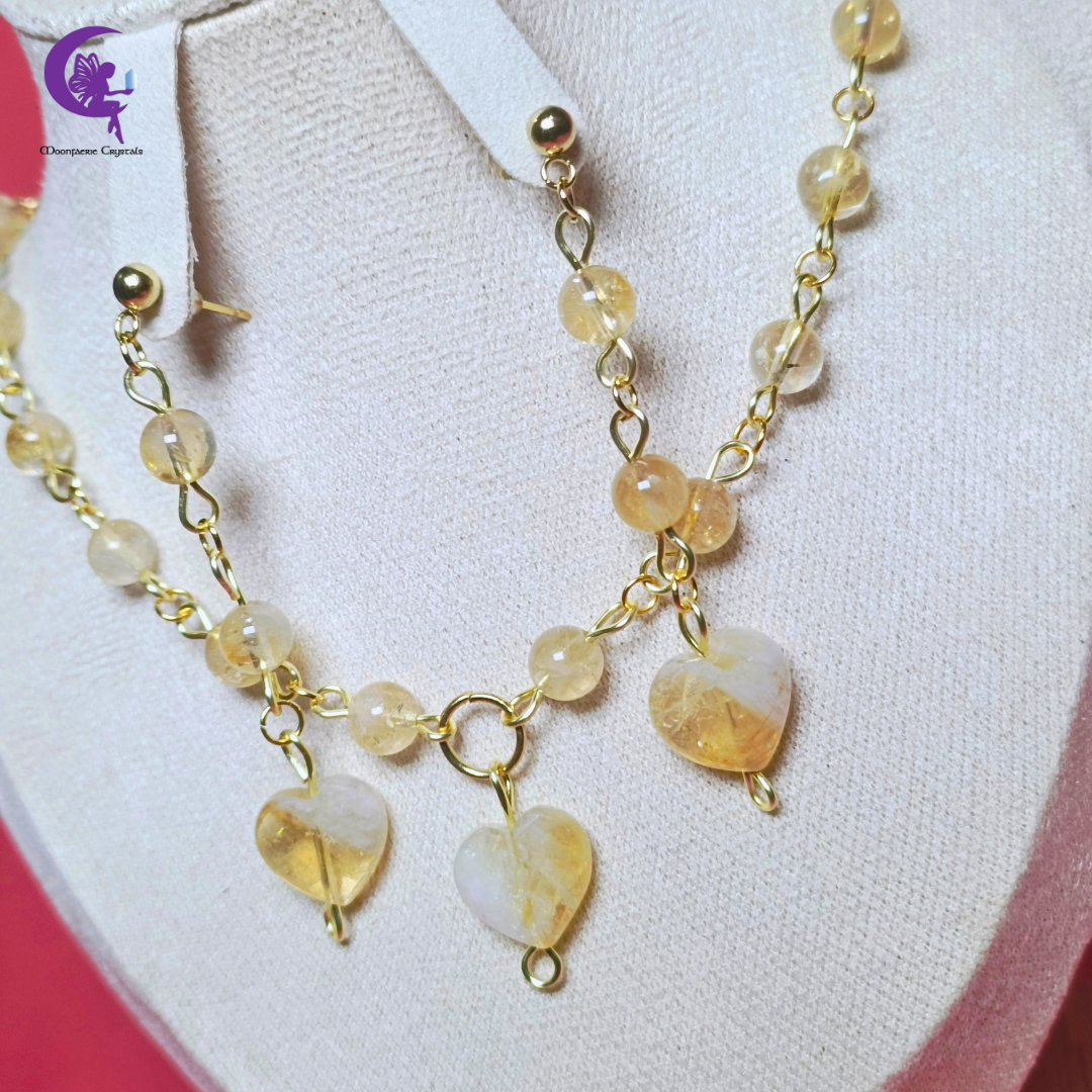 Heart of Radiance: Manifesting Abundance & Joy Jewelry Set - Citrine