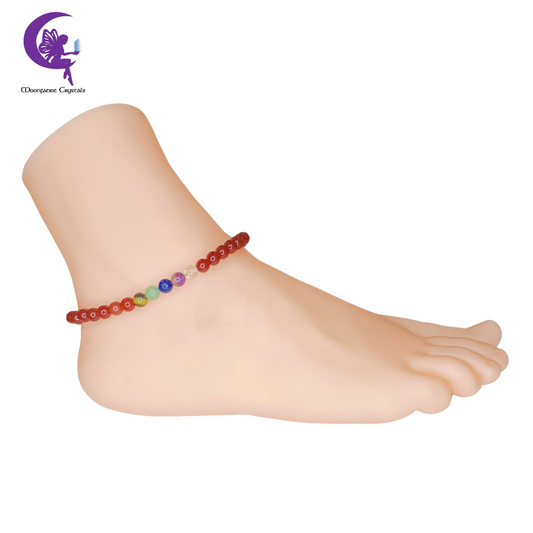 Carnelian  + 7 Chakra Multi-Healing Anklet