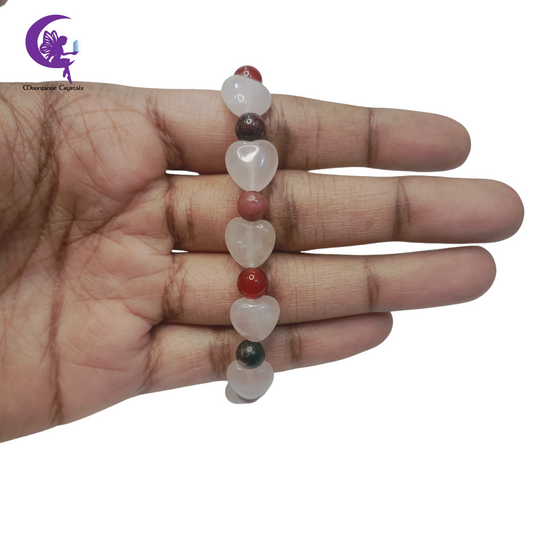 Heart Healing Potion Bracelet - Rose Quartz, Carnelian, Rhodonite and Garnet