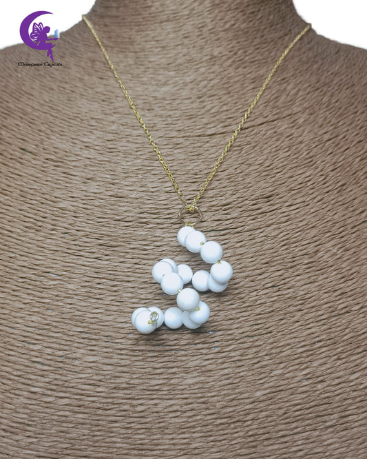 Howlite Spiral Necklace