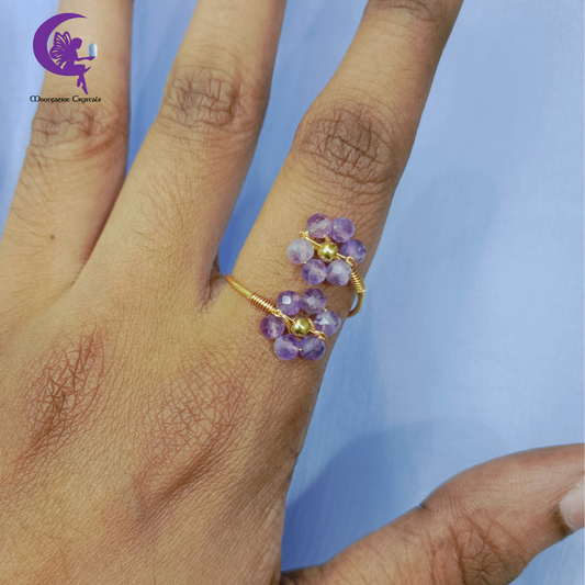 Amethyst Sundrop Bloom Ring
