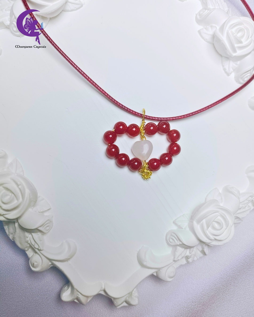 My Dear Necklace – Rose Quartz & Carnelian