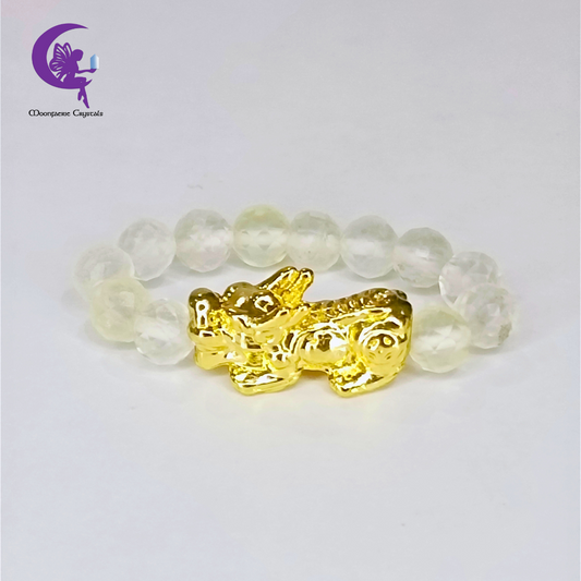 Moonfaerie Golden Pathseer Citrine Pi Xiu Ring