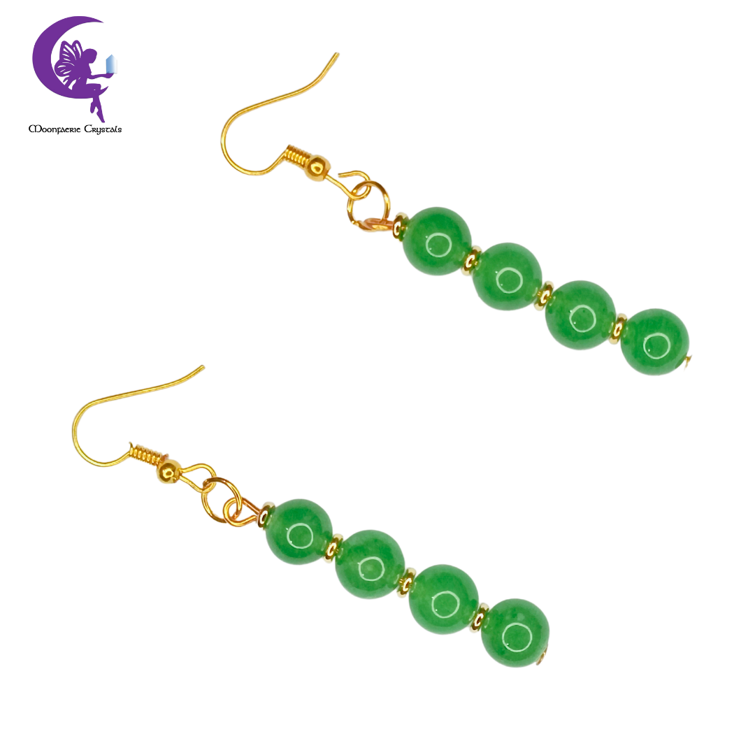 Green Aventurine Dangling Earrings