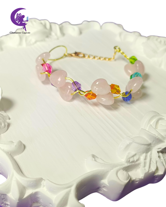 Rose Quartz Love Kaleidoscope Bracelet