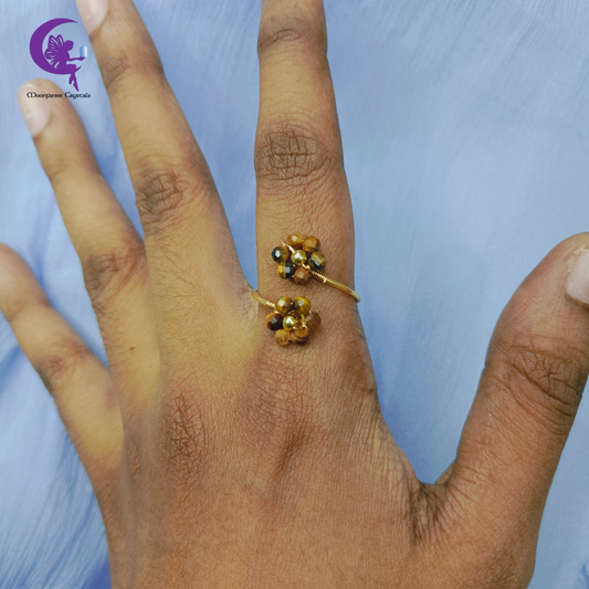 Tiger's Eye Sundrop Bloom Ring