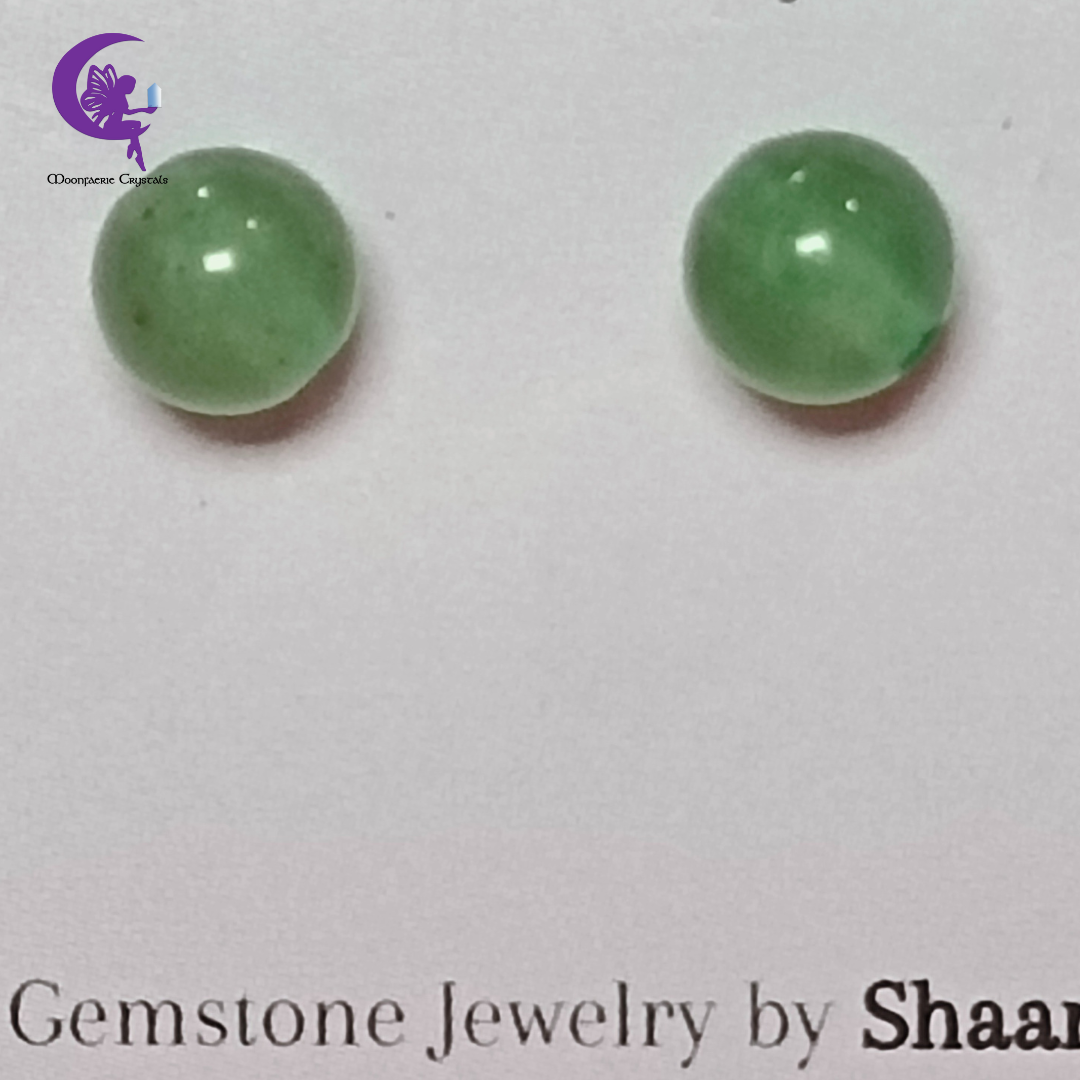 Green Aventurine Wealth & Wellness Stud Earrings