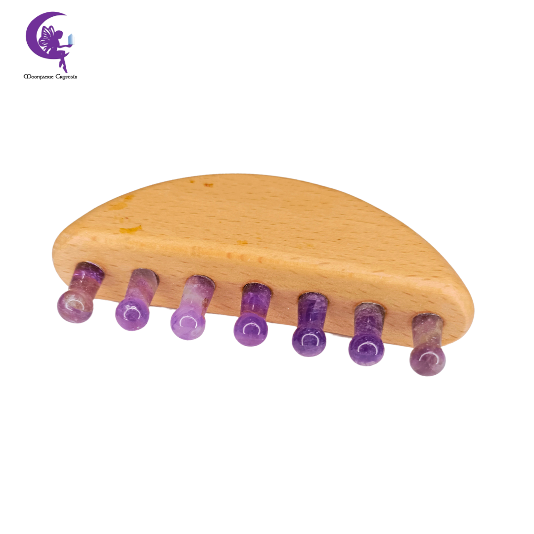 Amethyst Gemstone Scalp Massager