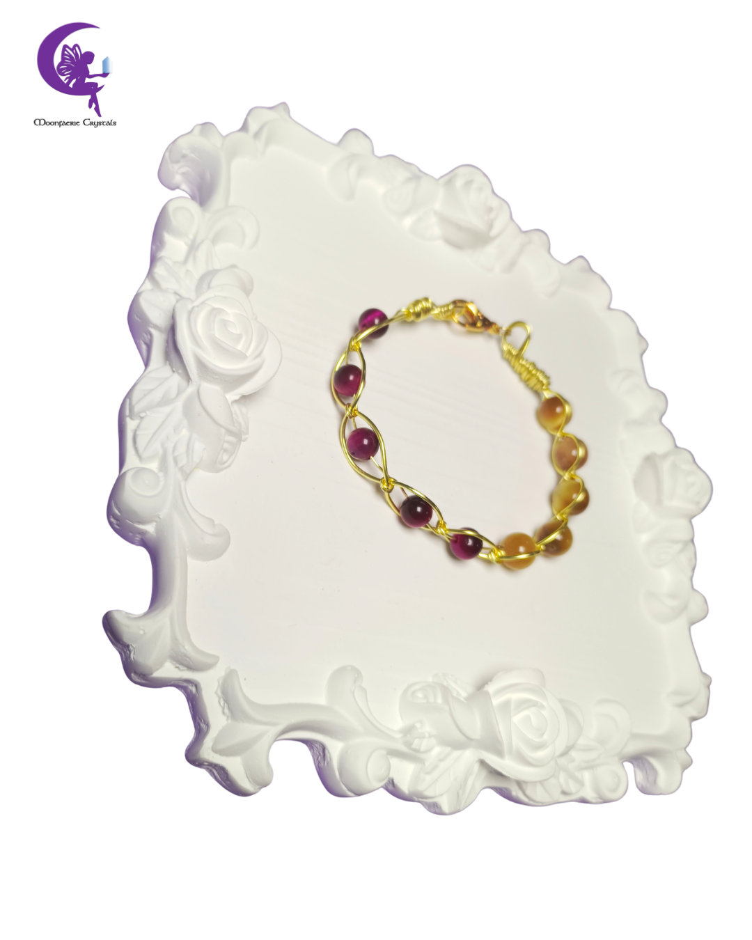 Golden Hour Glow Bracelet- Rose Tiger's Eye & Golden Tiger's Eye