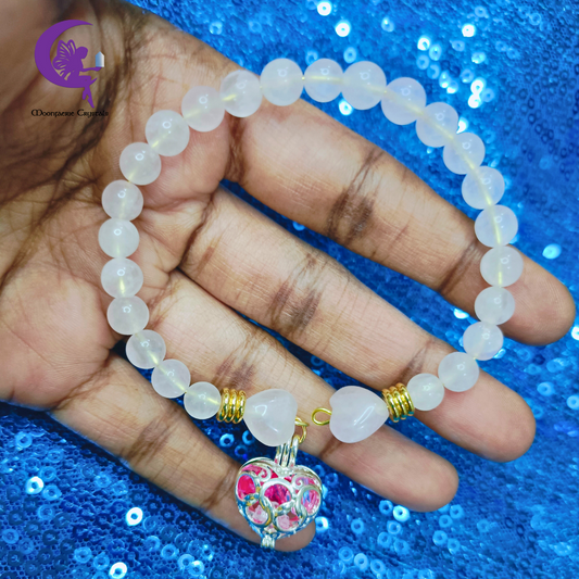 💖 Secure Your Heart Bangle - Rose Quartz