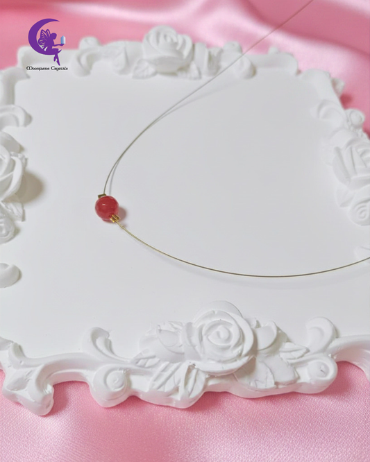 Carnelian Invisible Chain Necklace