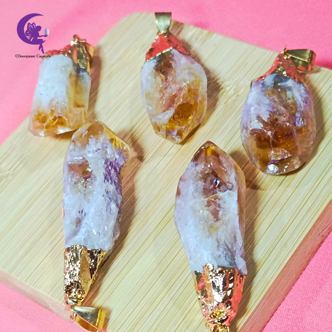 Raw Citrine Pendants – Welcome Abundance & Joy