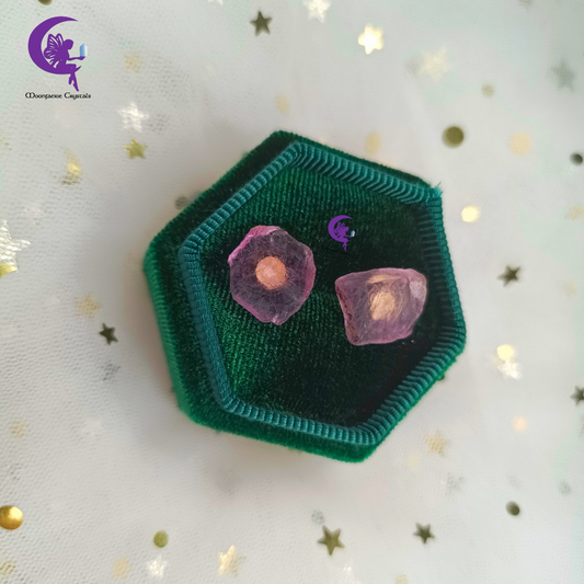 Mystic Purple Fluorite Studs