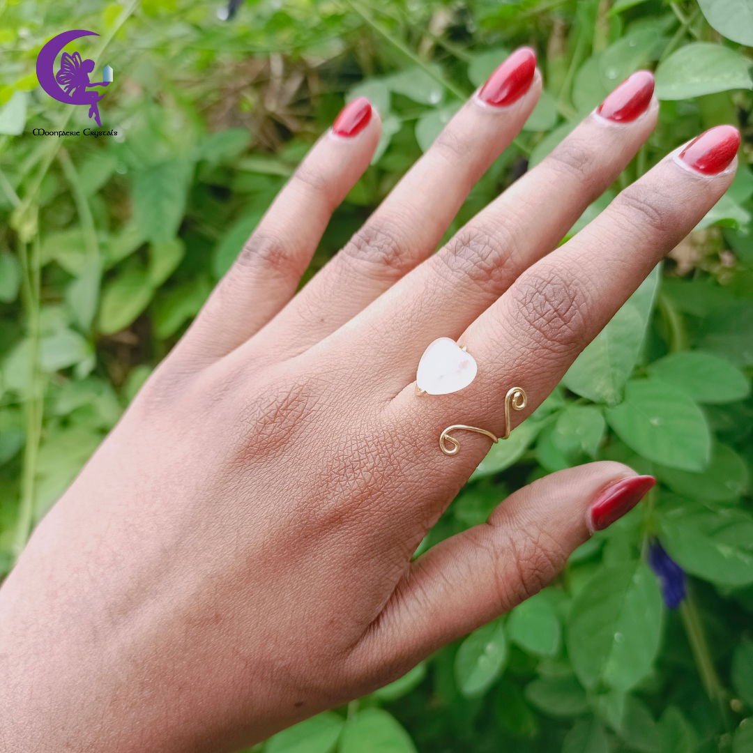 Heart Chakra Healer Ring - Rose Quartz