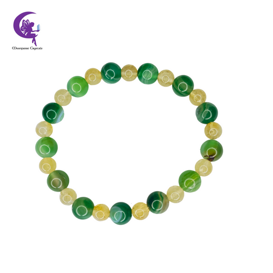 Sunlit Forest - Citrine & Green Agate Bracelet