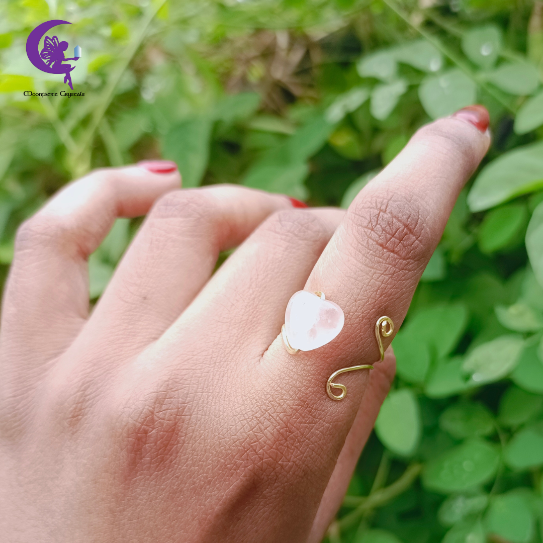 Heart Chakra Healer Ring - Rose Quartz