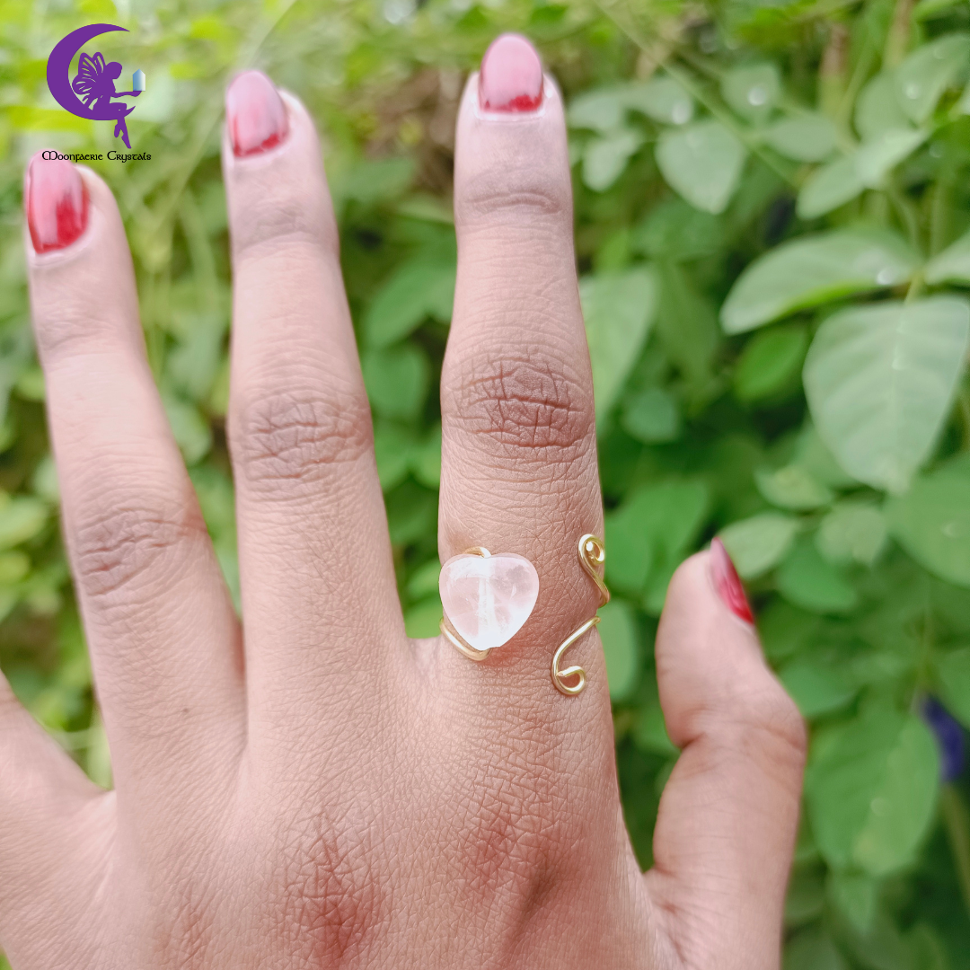 Heart Chakra Healer Ring - Rose Quartz