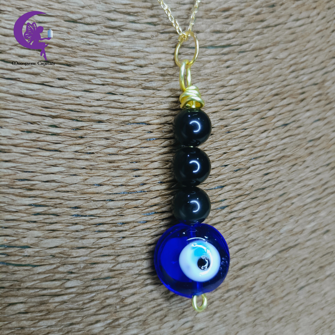 Obsidian Eye of Protection Necklace