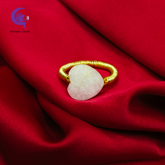 Moonstone Heart Ring