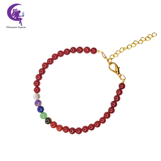 Carnelian + 7 Chakra Multi-Healing Anklet