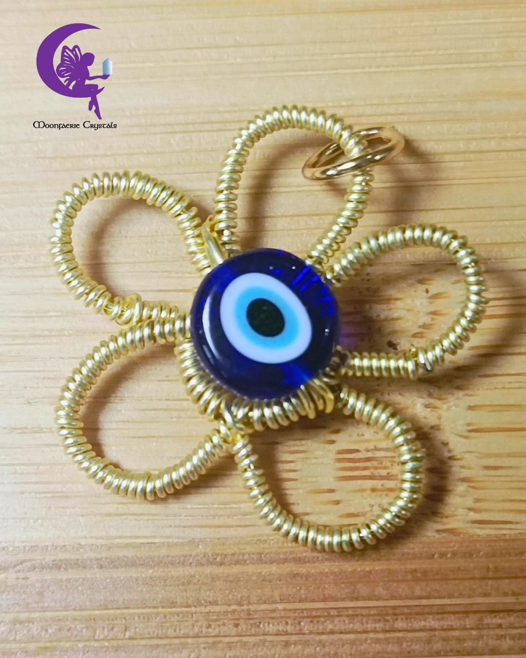 Flower of Intuition Evil Eye Pendant 🌸✨