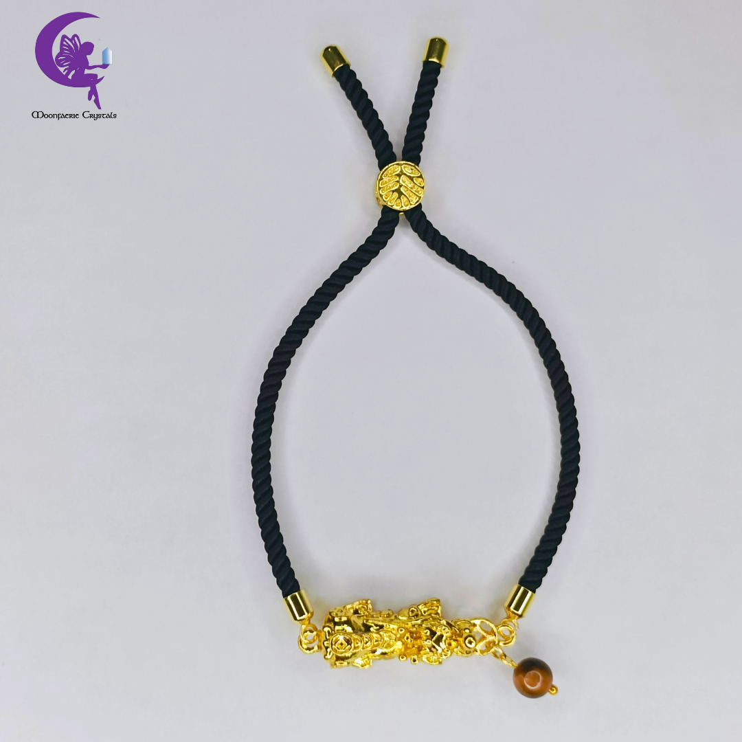 Pi Xiu Tiger’s Eye Adjustable Bolo Bracelet – Protection, Courage & Confidence