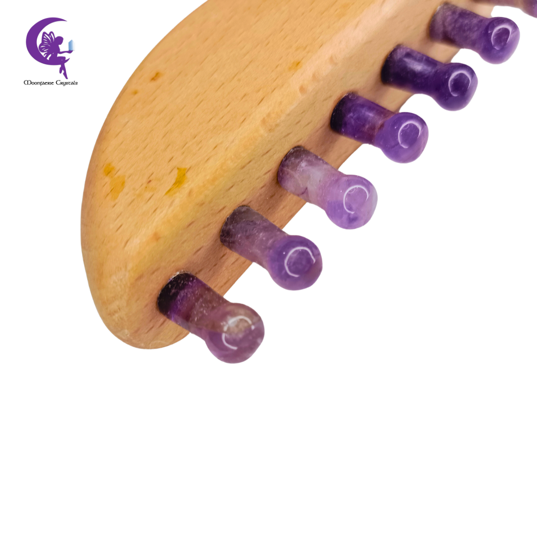 Amethyst Gemstone Scalp Massager