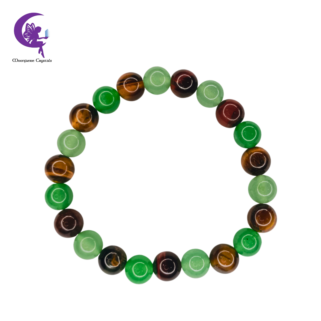 Green Aventurine & Tiger’s Eye Duo – Money Magnet & Confidence Booster