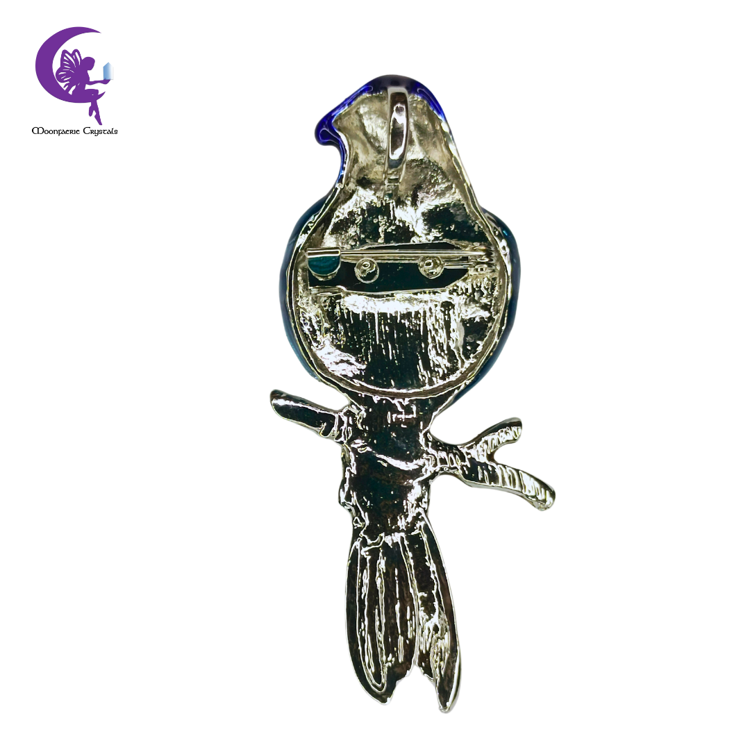 Parrot of Paradise Dual Purpose Rose Quartz Brooch & Pendant