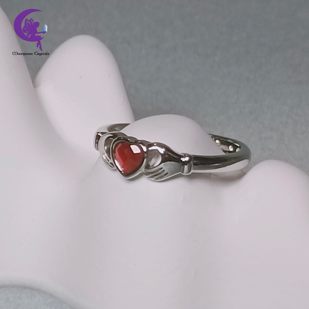 Heartfelt Carnelian Adjustable Ring